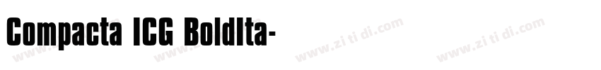 Compacta ICG BoldIta字体转换
